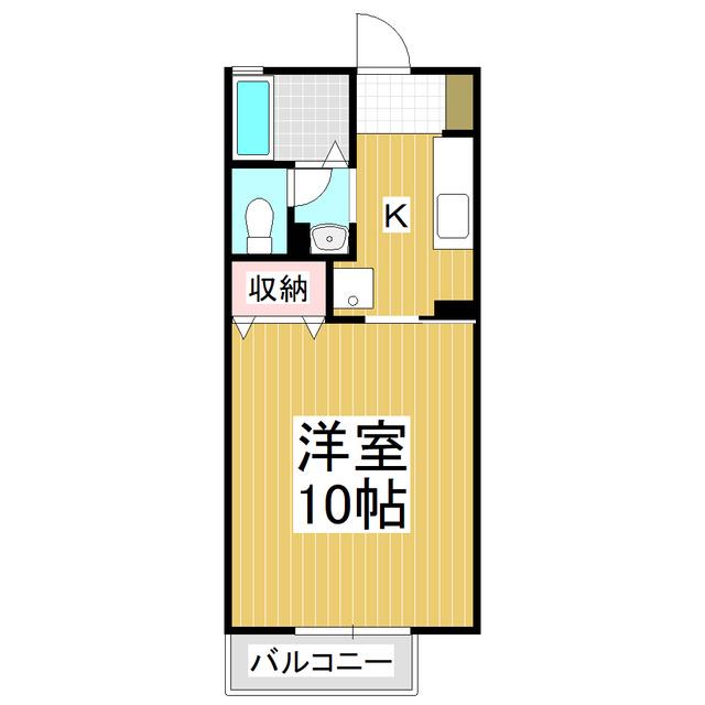 メゾンコスモス(1K/1階)の間取り写真
