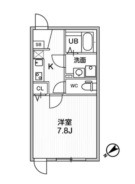T′S CUOREお花茶屋(1K/1階)の間取り写真