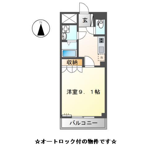 ドマーニ壱番館(1K/1階)の間取り写真