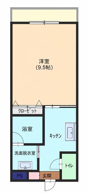 サンドリーム(1K/2階)の間取り写真