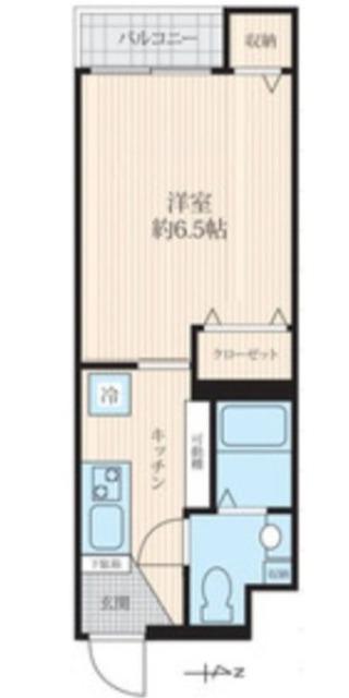 FOSSETTE西川口(1K/4階)の間取り写真