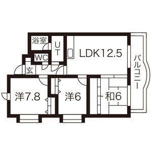 ライプン(3LDK/3階)の間取り写真