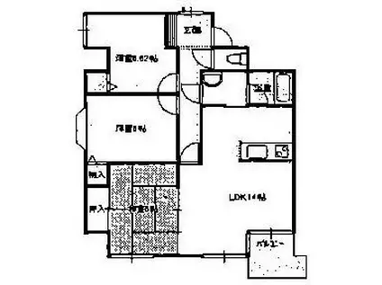 プロスペールのぞみ(3LDK/3階)の間取り写真