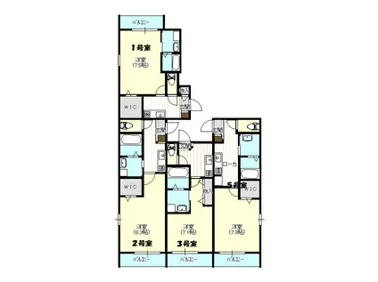エポックヒルズIII(1K/2階)の間取り写真