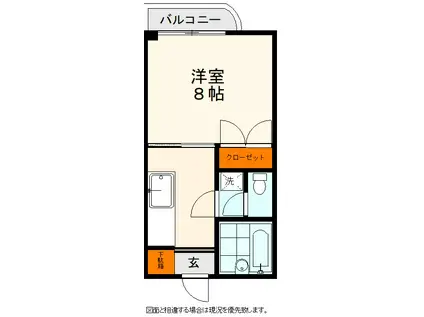 グロースベルク(1K/2階)の間取り写真