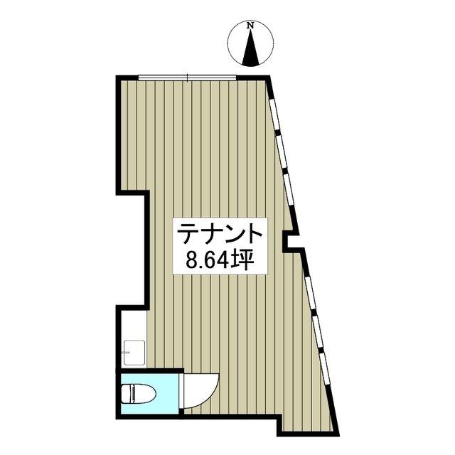 ビラ デル ソル(ワンルーム/1階)の間取り写真