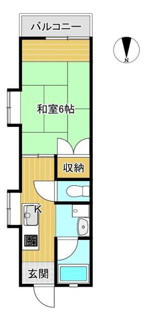 JR東海道本線 高塚駅 徒歩28分 2階建 築31年(1K/2階)の間取り写真