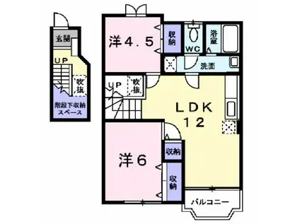 コートシャルマンII(2LDK/2階)の間取り写真