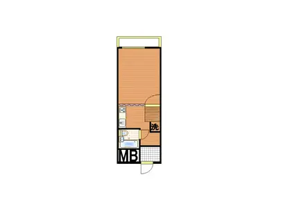 東海ビルディングII(ワンルーム/3階)の間取り写真