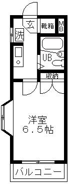 ジョイフルオークラNO.26(1K/4階)の間取り写真