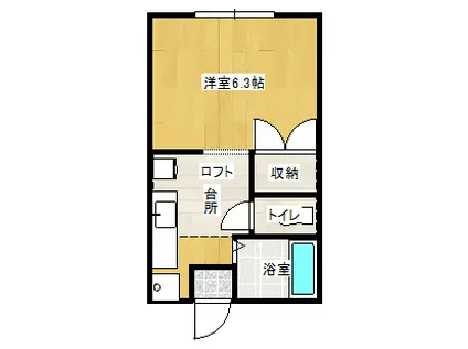 ベルメゾン中野栄(1K/2階)の間取り写真