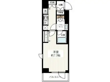 HYS SUMIDA PARK RESIDENCE(1K/2階)の間取り写真