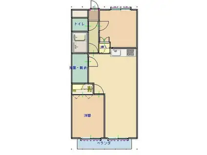 SURPLUS THREEハイマート明金A(2LDK/2階)の間取り写真