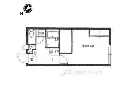レオパレスセーズ(1K/2階)の間取り写真
