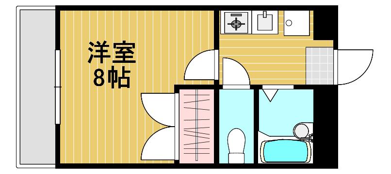 MOMO(1K/3階)の間取り写真