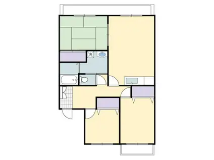 コーポラス高橋II(3LDK/1階)の間取り写真