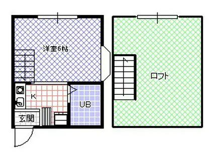 マイライムII(ワンルーム/1階)の間取り写真
