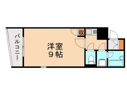 コンドミニアム折尾駅前(1K/2階)の間取り写真