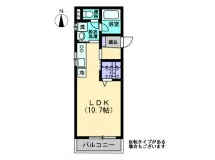 MAISON DE QUARTER II(ワンルーム/3階)の間取り写真