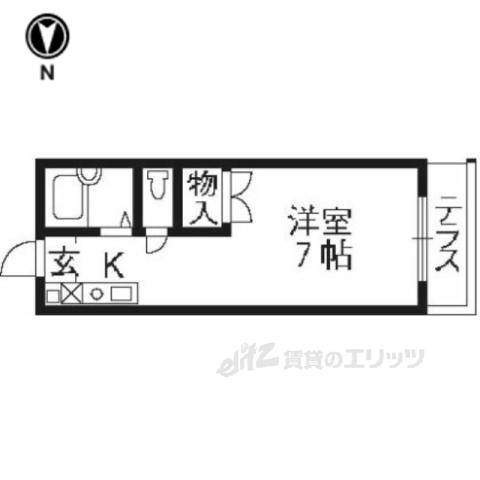 レオパレスあまの(ワンルーム/1階)の間取り写真