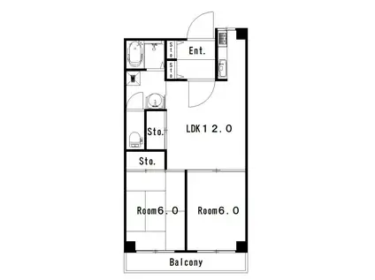 コリーナ島(2LDK/6階)の間取り写真