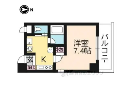 BELLEVILLE千本今出川(1K/4階)の間取り写真