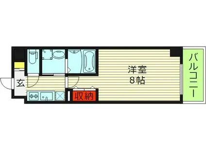 フウキレジデンス関目(1K/8階)の間取り写真