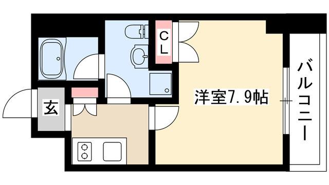 レジデンス金山スクエア(1K/11階)の間取り写真
