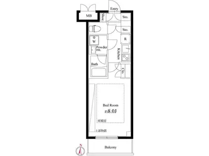 ARTECASA ALIVIE 綾瀬(1K/3階)の間取り写真