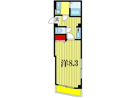 マイメゾン八幡(1K/2階)の間取り写真