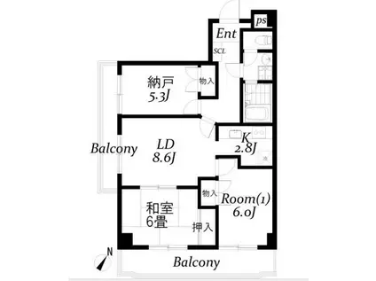 メゾン118(2SLDK/2階)の間取り写真