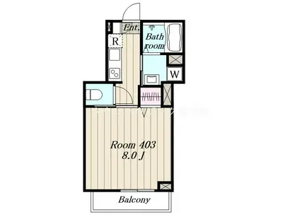 T.FLAT(1K/4階)の間取り写真