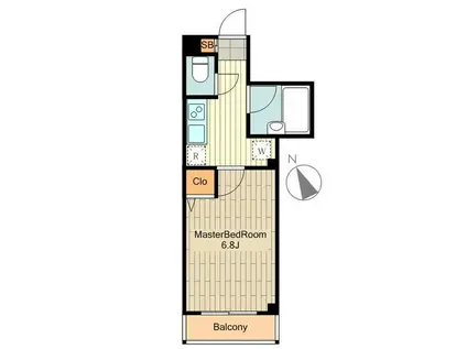 グリーンアベニュー関町(1K/1階)の間取り写真