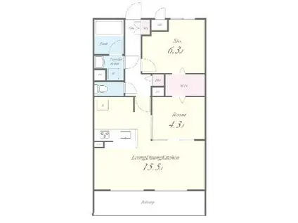 CASA NICO(2LDK/2階)の間取り写真