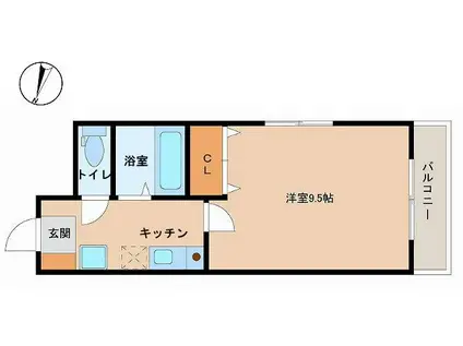 イーストパーク21(1K/3階)の間取り写真