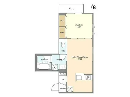 AMIS学芸大学(1LDK/2階)の間取り写真