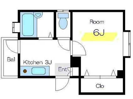 紙田クラシックガーデン(1K/2階)の間取り写真