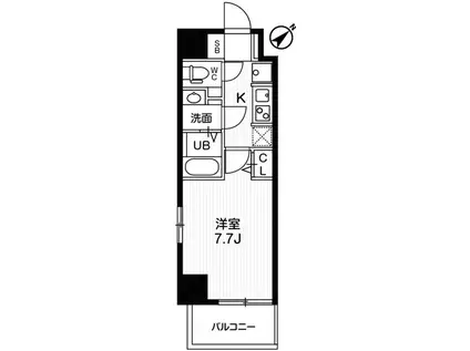 エヌステージ西所沢(1K/3階)の間取り写真