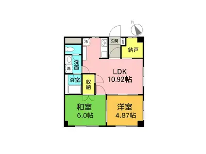トレジャーハウス(2LDK/1階)の間取り写真