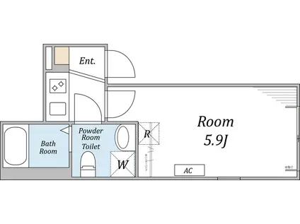 シアターハウス赤羽(1K/3階)の間取り写真