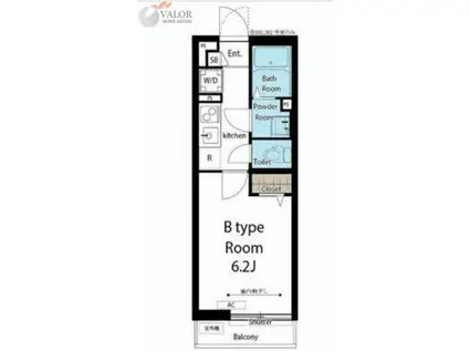 リブリ・LEVEL(1K/1階)の間取り写真