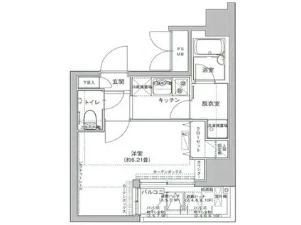 ドルチェ池袋ノース弐番館NC(1K/10階)の間取り写真