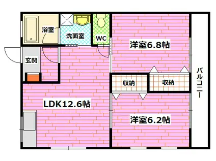 アネシスII(2LDK/2階)の間取り写真