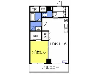 オーク下落合(1LDK/6階)の間取り写真