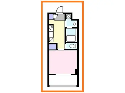 フルリール二子(1K/4階)の間取り写真