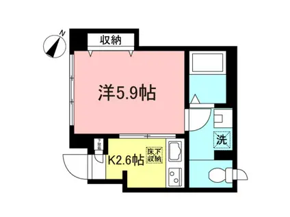 タウンコート初台(1K/1階)の間取り写真