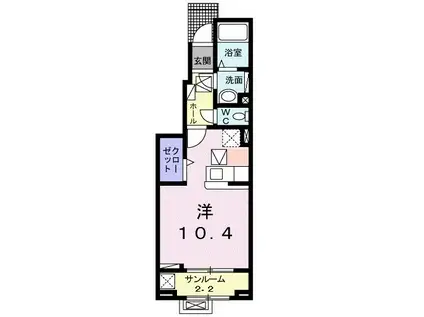 ステイズ ワン(ワンルーム/1階)の間取り写真