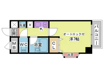 マンション望 伊川谷(1K/5階)の間取り写真