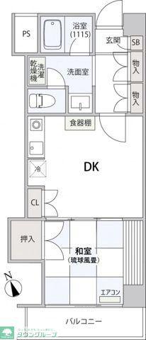 コンフォート文京小石川(1DK/2階)の間取り写真