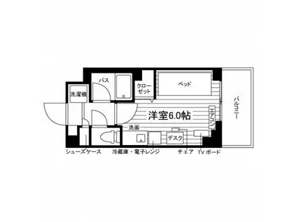 学生会館 FEEL T RESIDENCE(ワンルーム/3階)の間取り写真